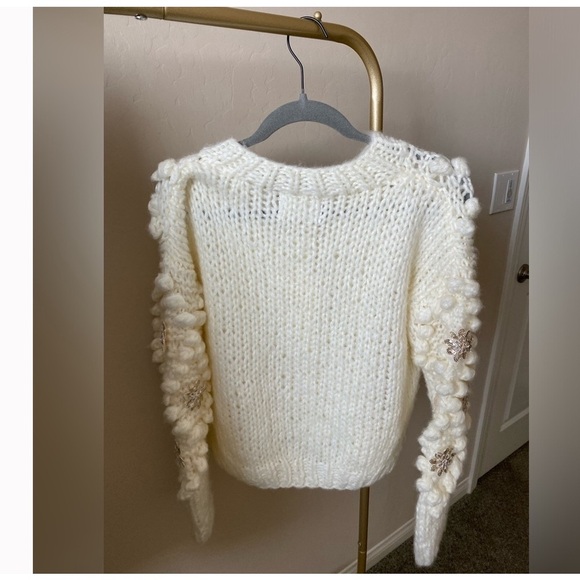 Cute 3D flower cardigan holiday style NWOT - Picture 6 of 6